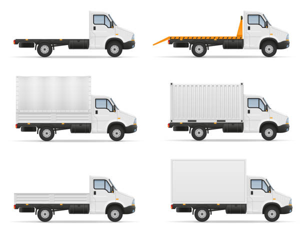 istock small truck van lorry for transportation of cargo goods stock vector illustration 941847546