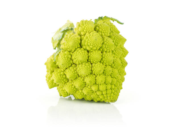 istock Fresh green romanesco cauliflower isolated on white 941851022