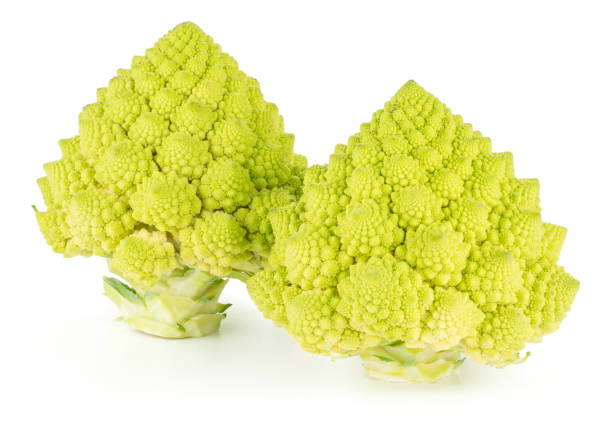 istock Fresh green romanesco cauliflower isolated on white 941851154