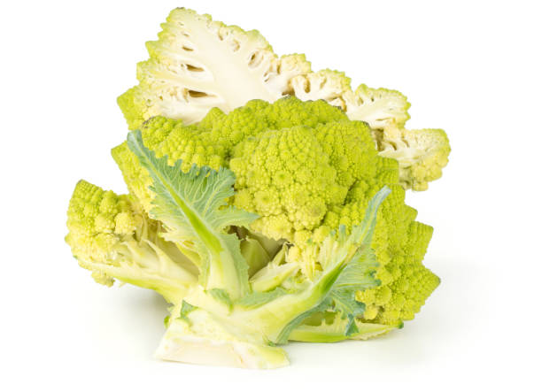 istock Fresh green romanesco cauliflower isolated on white 941851314