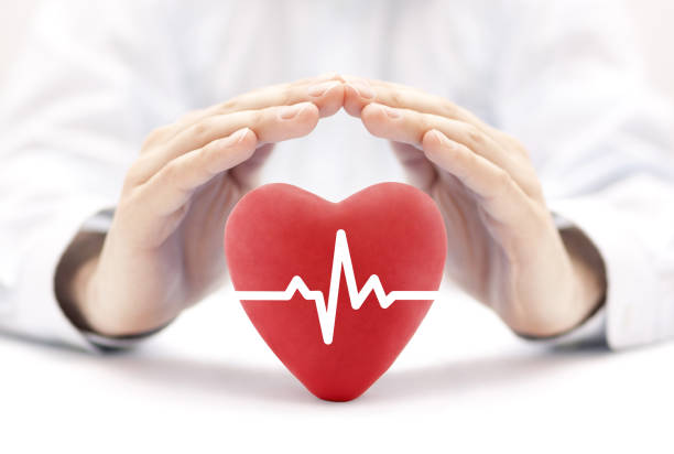 istock Heart pulse covered by hands. Health insurance concept 941858486