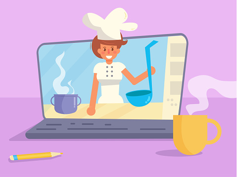 Cooking Program Graphic Cooking Program Online Vector Stock Illustration - Download Image Now ...