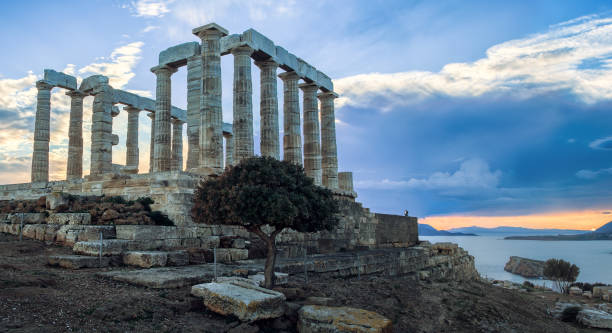 istock Temple of poseidon at sunset 941870480