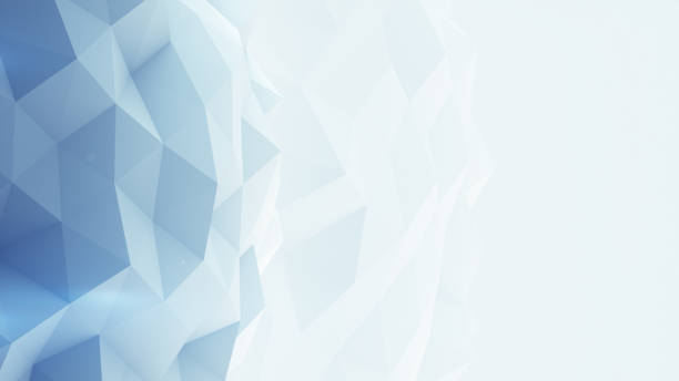 Light blue polygonal background 3D render Light blue polygonal background. Abstract geometrical 3D render craster stock pictures, royalty-free photos & images