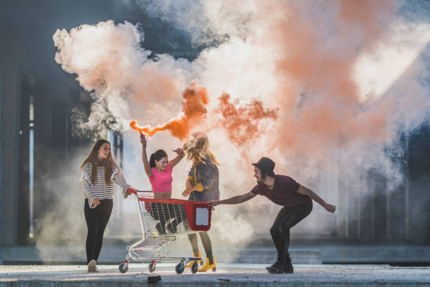 istock Careless teenagers having fun 941876218
