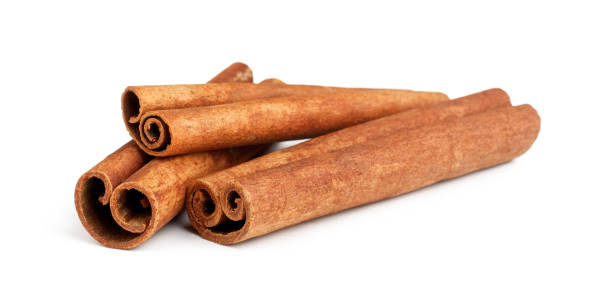 Cinnamon sticks isolated on white background Cinnamon sticks isolated on white background as package design element mace spice stock pictures, royalty-free photos & images