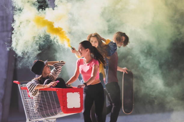 istock Careless teenagers having fun 941878928