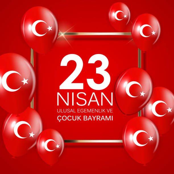 istock 23 nisan cocuk baryrami. Translation: Turkish April 23 Childrens Day Vector Illustration 941879970