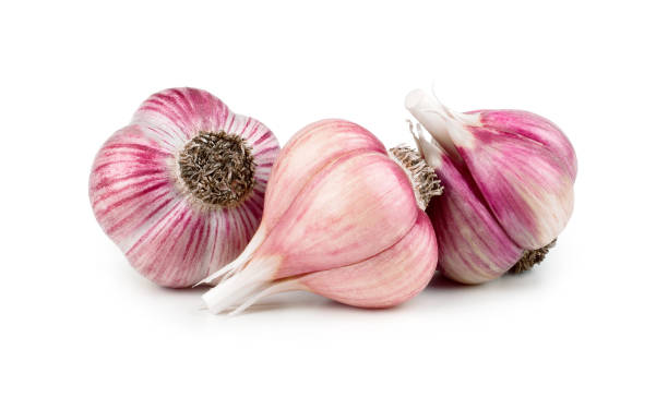 istock Fresh garlic isolated on white background 941883060