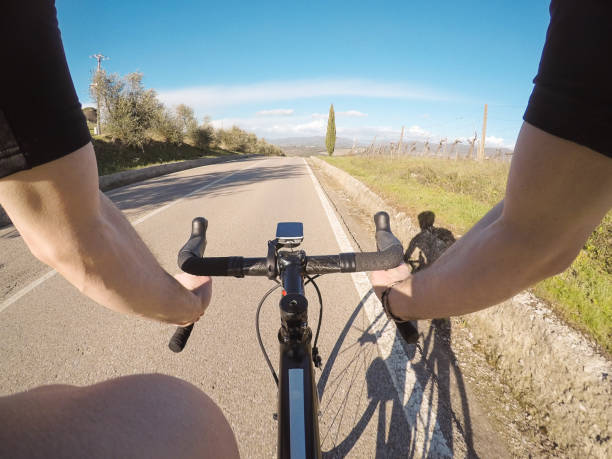 istock Training on a racing bicycle in Tuscany 941893338