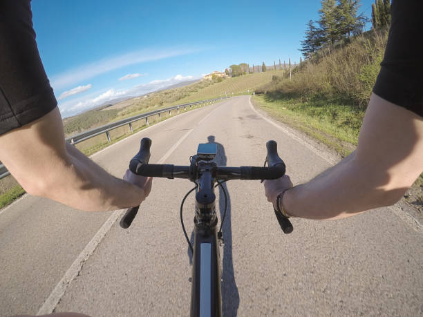 istock Training on a racing bicycle in Tuscany 941893578
