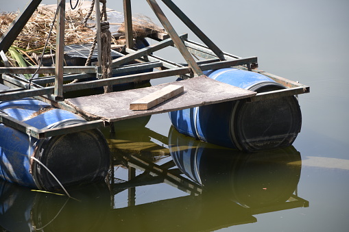 An improvised raft