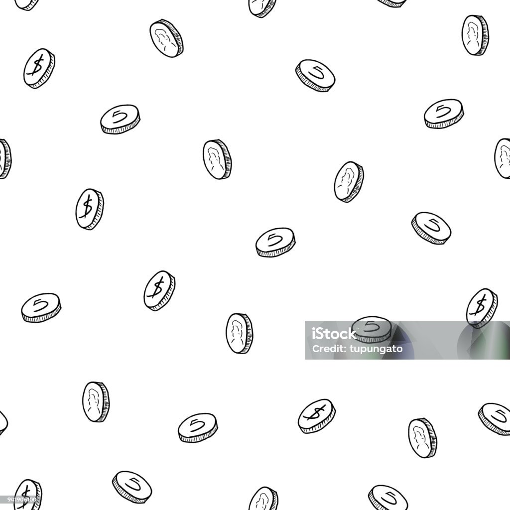 Money Testure Pattern Money Pattern Illustration Stock Illustration - Download Image Now ...