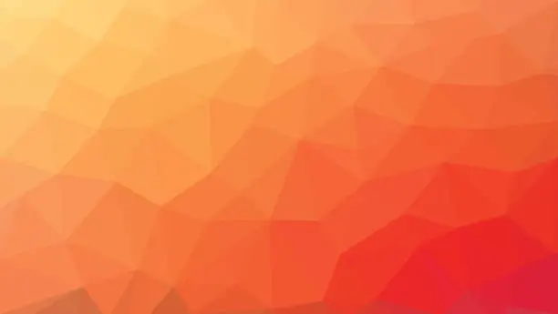 Vector illustration of low poly orange red gradient background