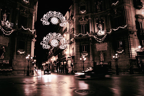 istock Palermo night scene in Christmas lights. 94191123
