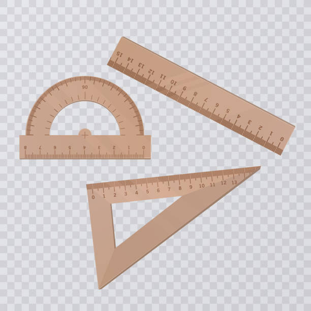istock Set of wooden rulers collection. Vector illustration on transparent background 941912688