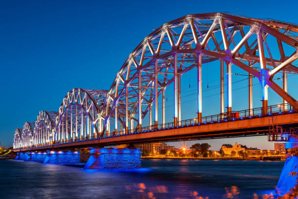 istock Bridge over the Daugava River in Riga Latvia 941918202