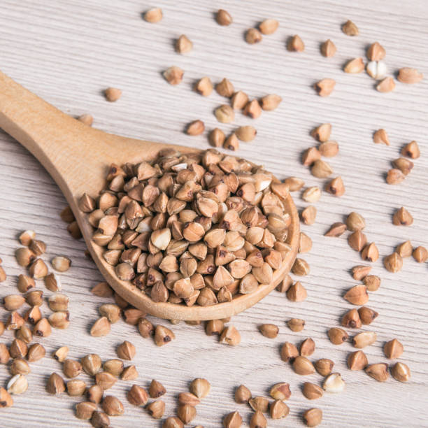 istock Buckwheat grains close-up. Macro photography 941919138
