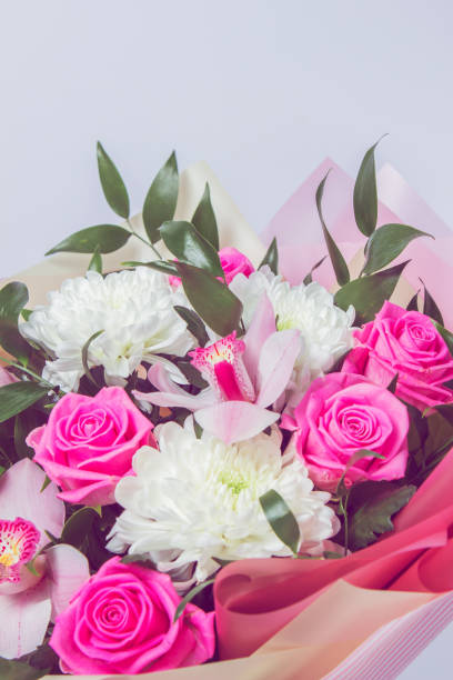 istock beautiful bouquet of bright rose flowers, on white background 941925598