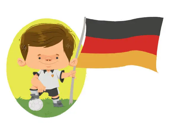 Vector illustration of Football player (Germany)