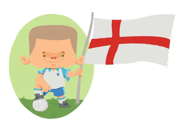 Vector illustration of Footballer (England)