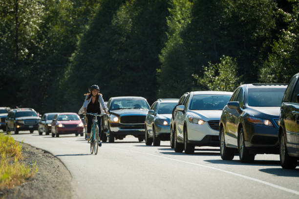 istock Woman commuting in a cycling lane 941940890