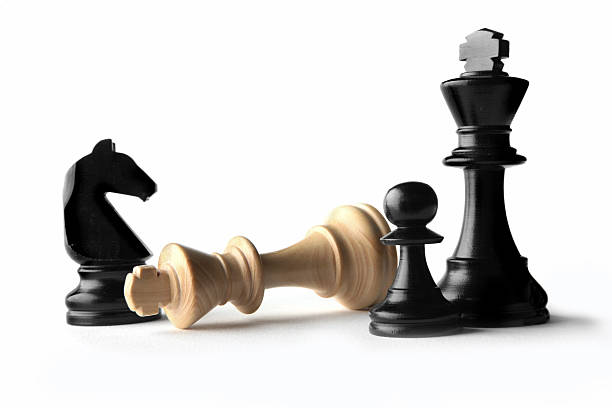 istock Chess: Kings, Knight and Pawn Isolated on White Background 94194961