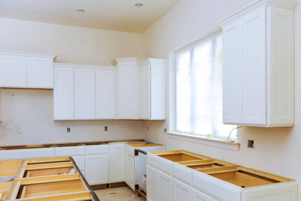 istock Blind cabinet, island drawers and counter cabinets installed 941957810