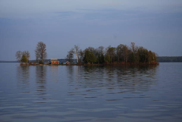 Little House on the Island stock photo