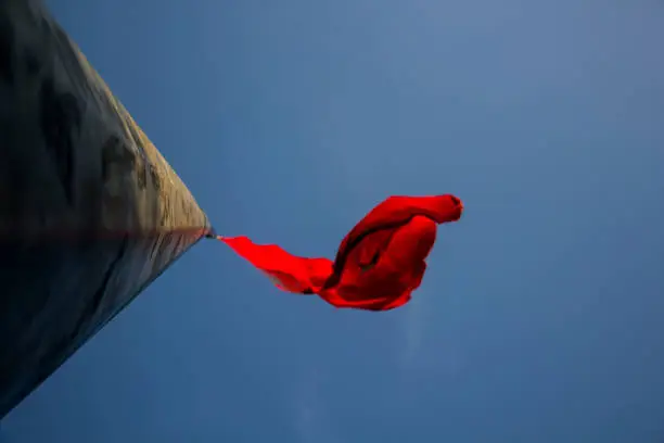 waving flag in the sky