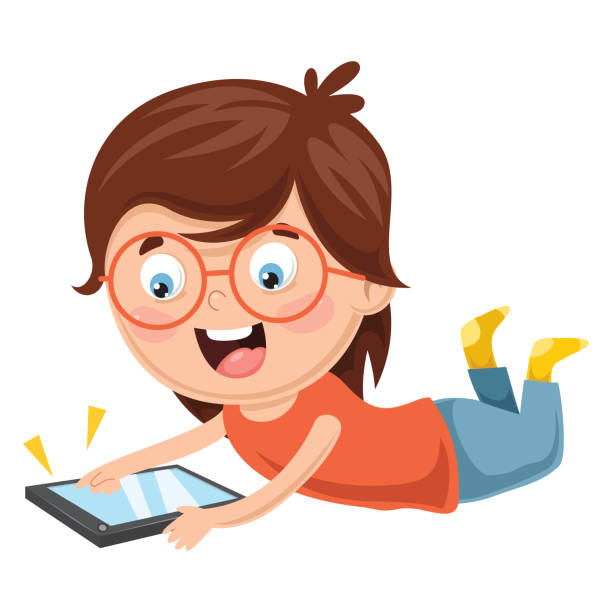 9,000+ Kids Tablet Stock Illustrations, Royalty-Free Vector Graphics & Clip  Art - iStock | Kids tablet outside, Kids tablet learning, Kids tablet at  home
