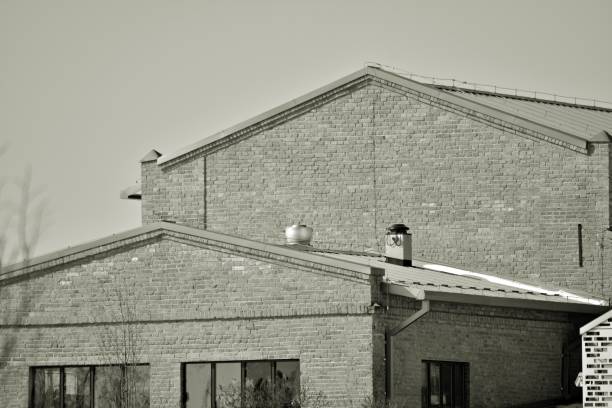 istock Modern city office building exterior. Black and white. 942023016