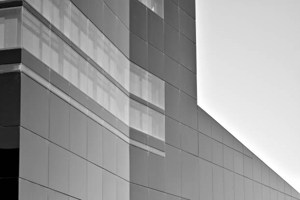 istock Modern city office building exterior. Black and white. 942023792