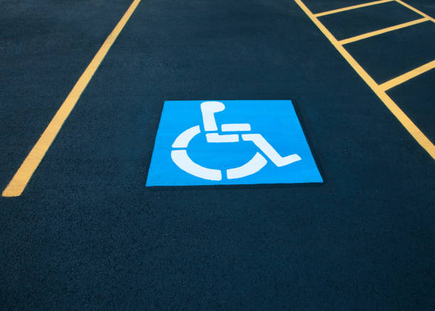 Free Stock Photo of Blue Parking Lot With Handicap Sign | Download Free ...
