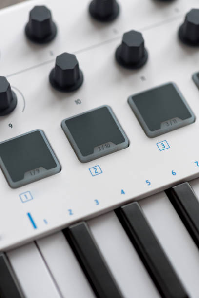 istock MIDI keyboard with pads and faders. 942116906