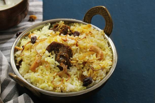 istock Homemade Beef Biryani served with Yogurt dip 942121878