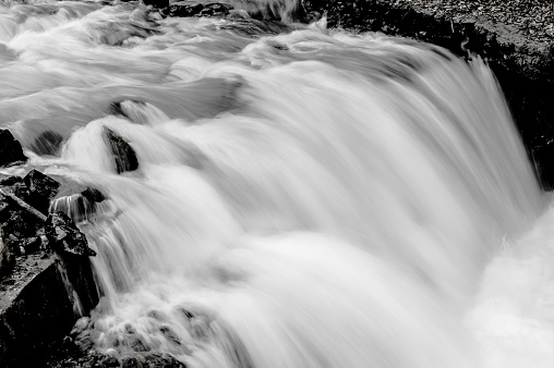 The stream with low speed shutter shooting