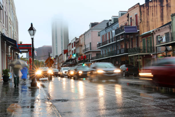 istock New Orleans cityscape during rainy day. 942124394