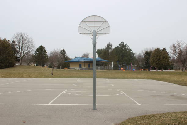 istock An empty basketball court by the park 942126742