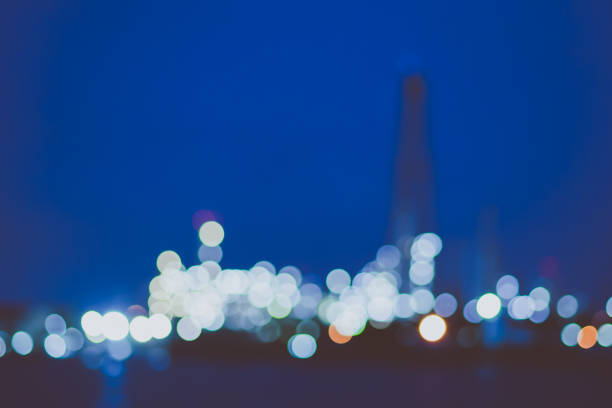 istock Abstract urban night light bokeh, defocused background 942130018