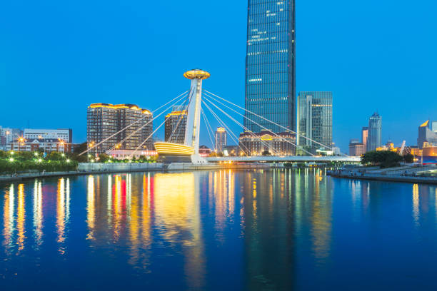 istock illuminated Haihe river scenery,Tianjin,China 942135072