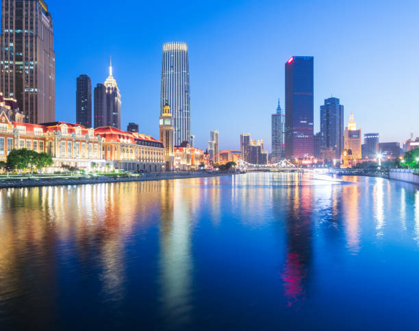 istock illuminated Haihe river scenery,Tianjin,China 942135254