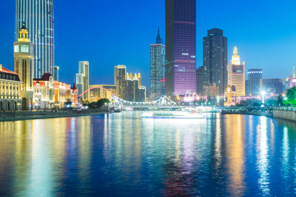 istock illuminated Haihe river scenery,Tianjin,China 942135632