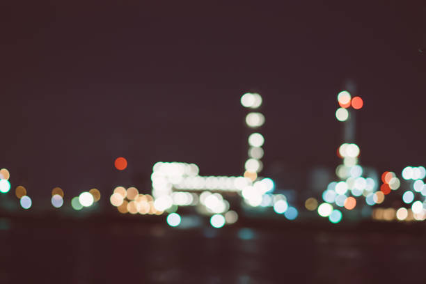 istock Urban city night light bokeh , defocused blur background 942136720