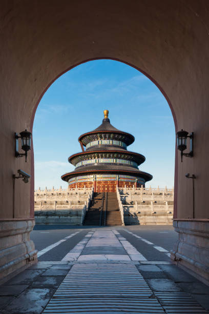 istock View the Temple of Heaven from the gate 942138116