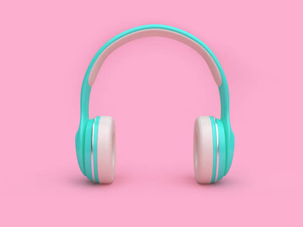 istock minimal pink background green-white headphones 3d rendering 942141094