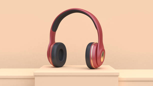 istock red gold headphones music technology concept 3d rendering 942141168