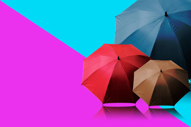 istock umbrella colorful on color background 942141174
