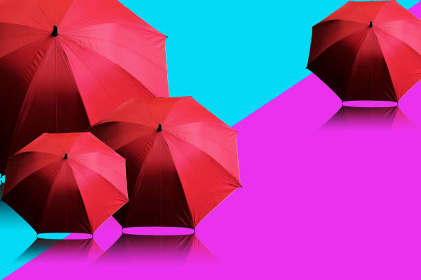 istock umbrella colorful on color background 942141510
