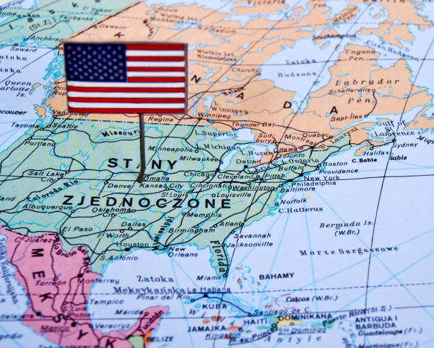 istock Macro image of a Map of America 942150704